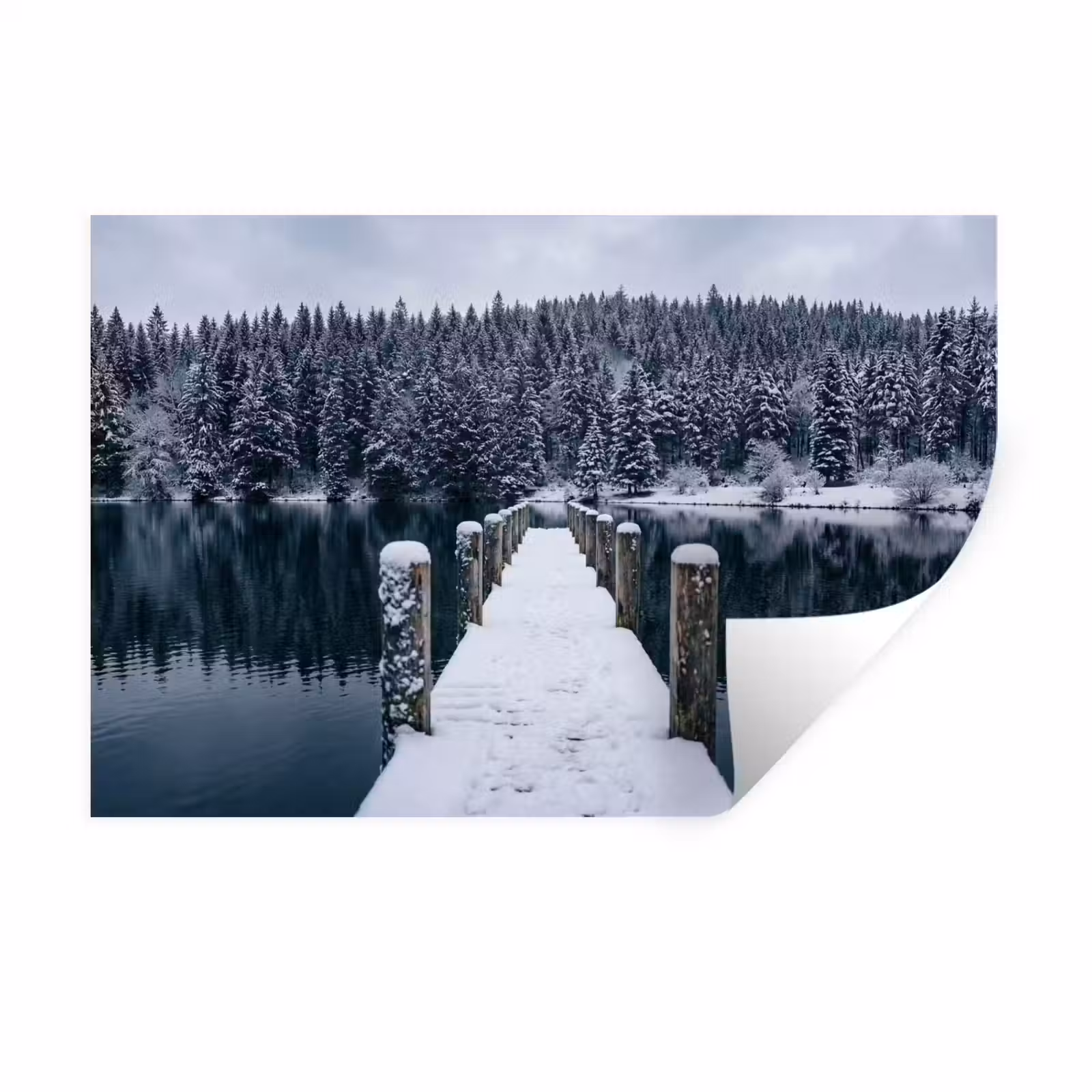 Muursticker - Steiger - Meer - Sneeuw - Bergen - Rustgevend — 1