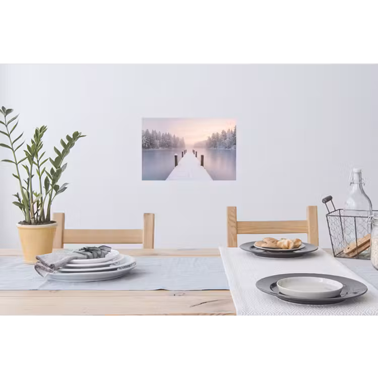 Muursticker - Steiger - Meer - Mist - Winter - Serene — 3