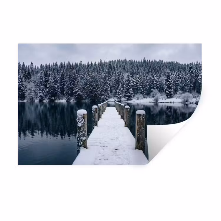 Muursticker - Steiger - Meer - Sneeuw - Bergen - Rustgevend — 1