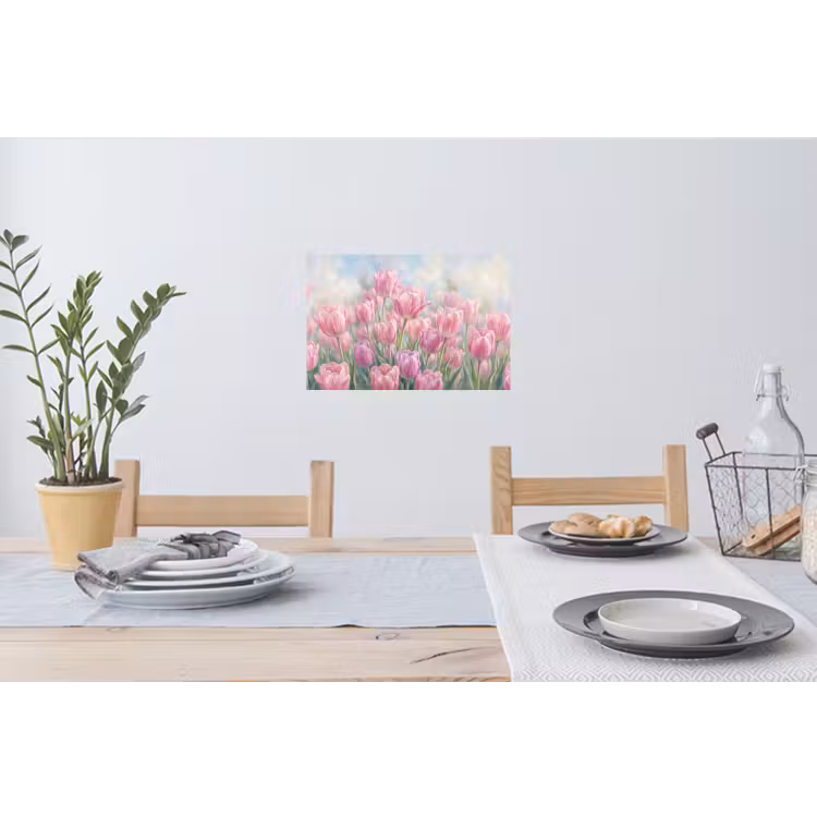 Muursticker - Tulpen - Veld - Lente - Roze — 3