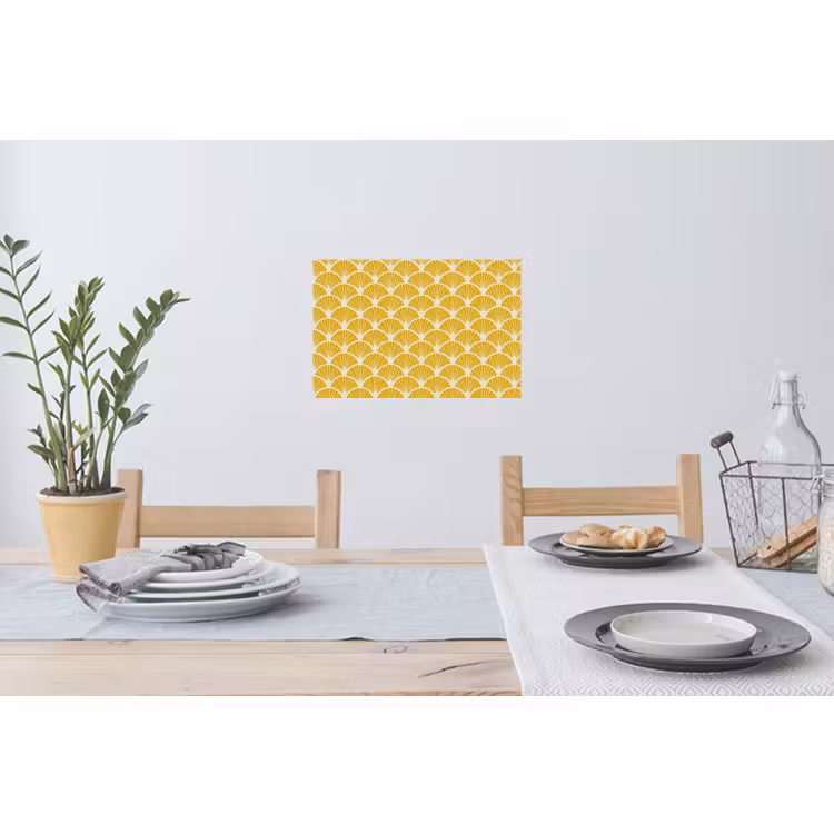 Muursticker - Waaiers - Art Deco - Retro - Okergeel — 3
