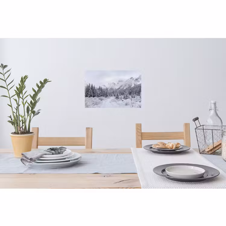 Muursticker - Weg - Bergen - Sneeuw - Naaldbos - Avontuurlijk — 3
