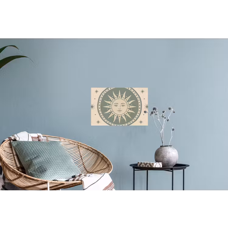 Muursticker - Zon - Sterren - Astrologie - Vintage - Groen — 4