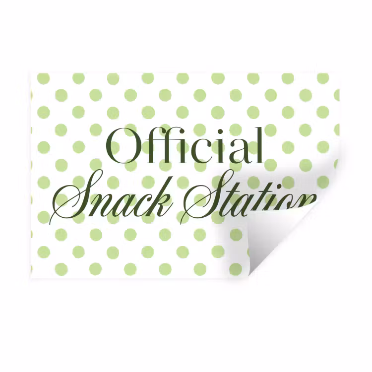 Muursticker - Snack Station - Groen - Stippen — 1