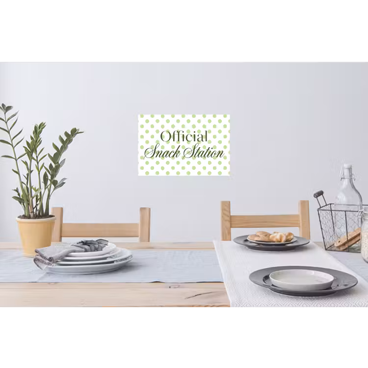 Muursticker - Snack Station - Groen - Stippen — 3