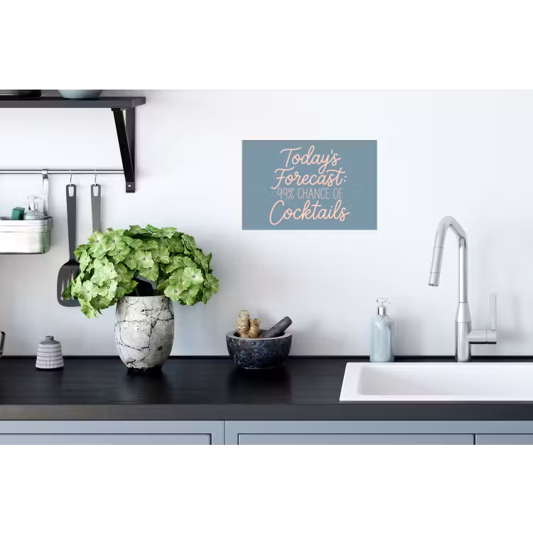 Muursticker - Today's Forecast - Cocktails - Blauw — 2