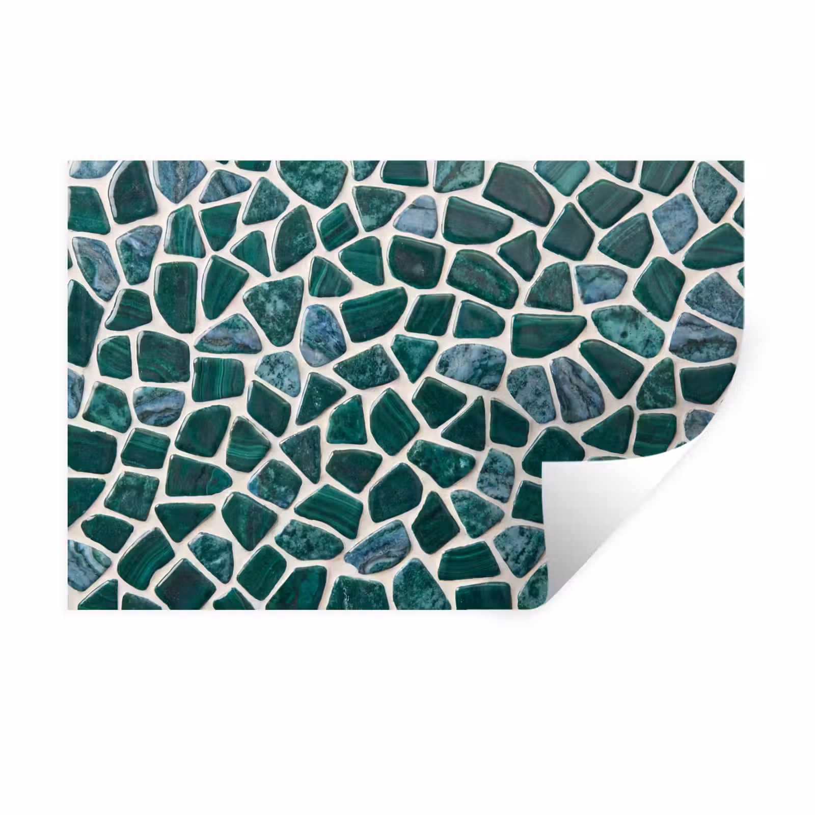 Muursticker - Textuur - Steen - Groen - Abstract - Patroon — 1