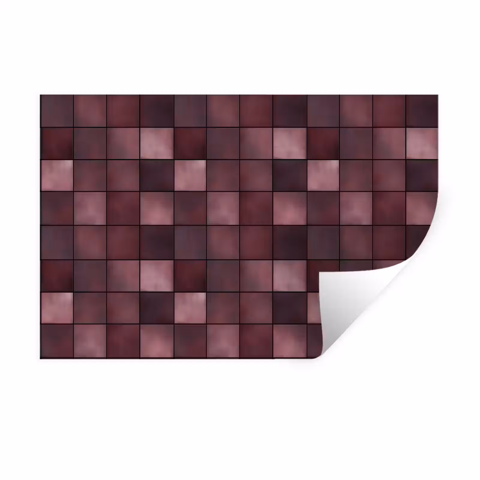 Muursticker - Vierkant - Tegel - Patroon - Paars — 1