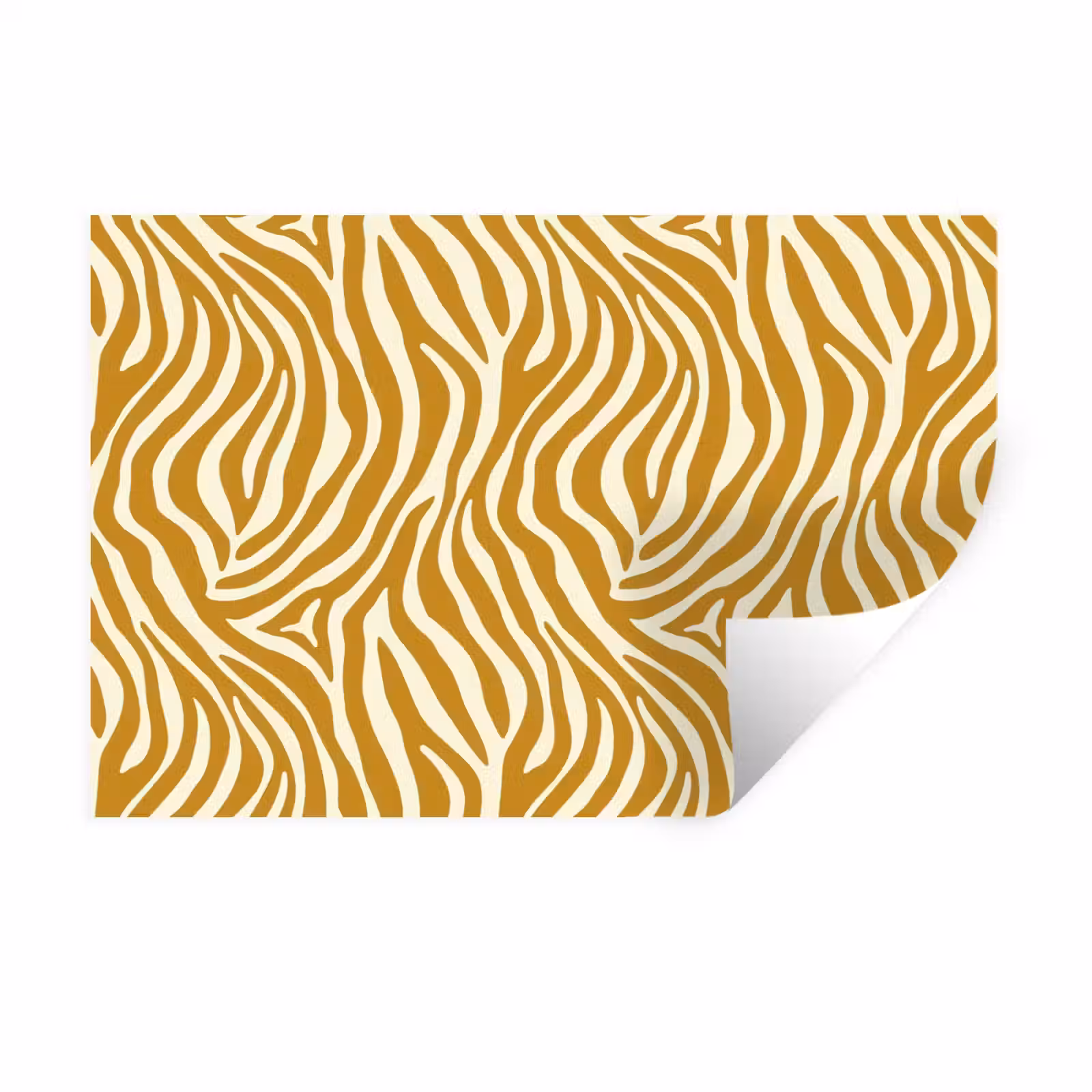 Muursticker - Zebra - Klassiek - Oker - Geel — 1
