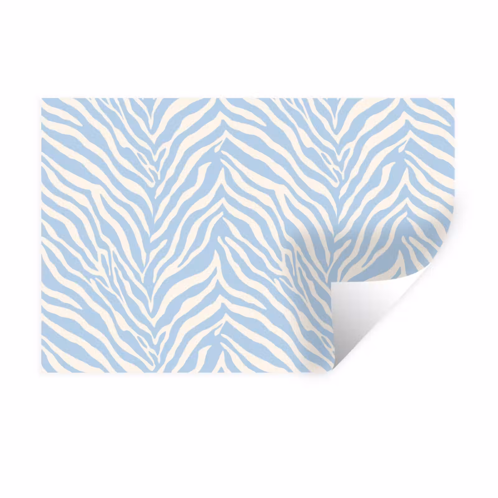 Muursticker - Zebra - Motief - Blauw - Wit — 1