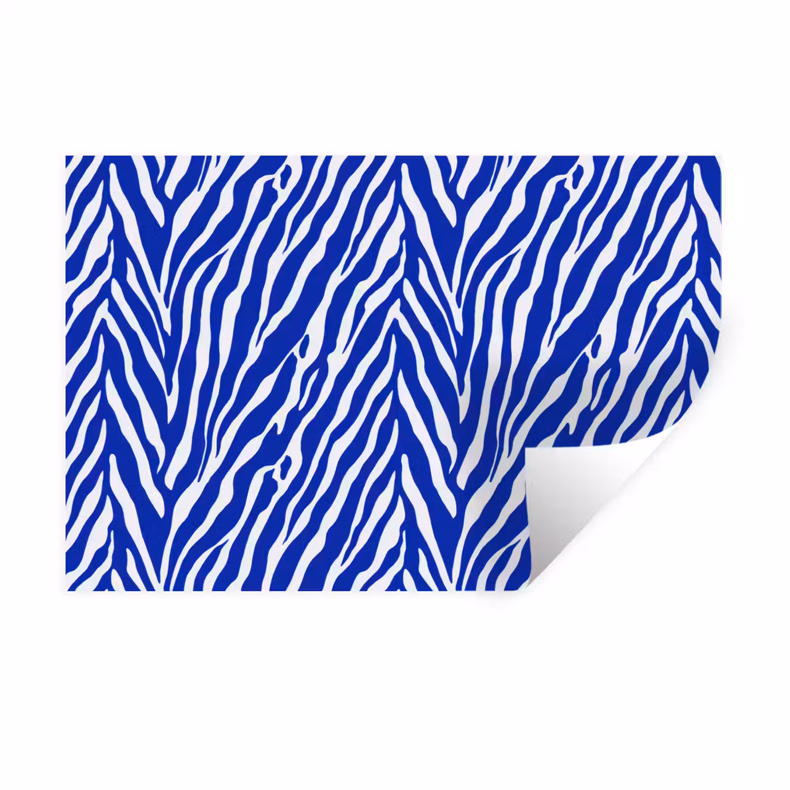Muursticker - Zebra - Patroon - Kobalt - Blauw — 1