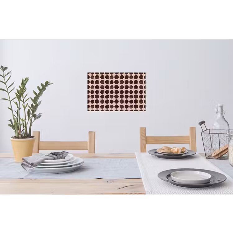 Muursticker - Stippen - Patroon - Bruin — 3
