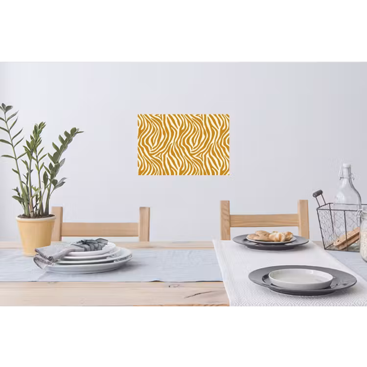 Muursticker - Zebra - Klassiek - Oker - Geel — 3