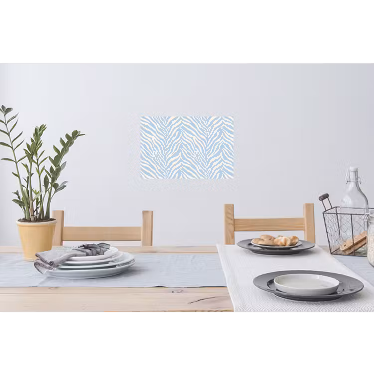 Muursticker - Zebra - Motief - Blauw - Wit — 3