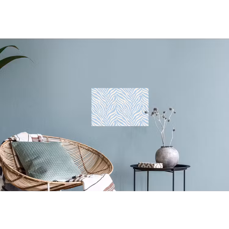 Muursticker - Zebra - Motief - Blauw - Wit — 4