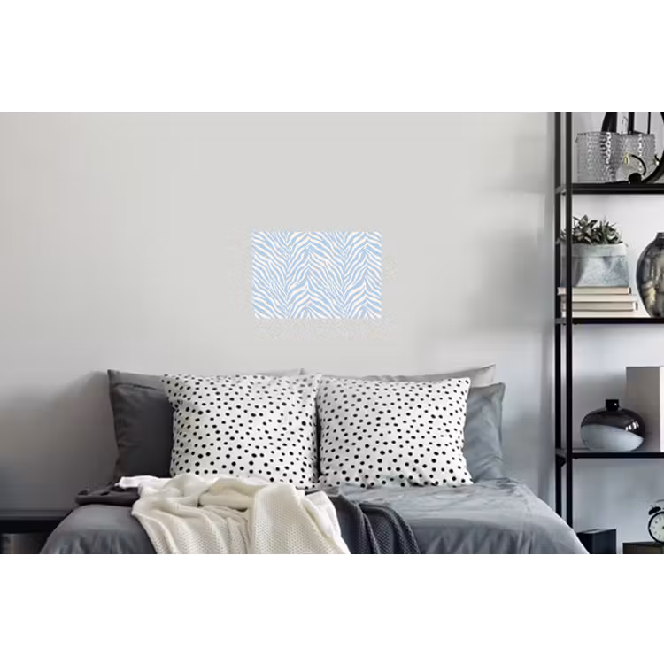 Muursticker - Zebra - Motief - Blauw - Wit — 5