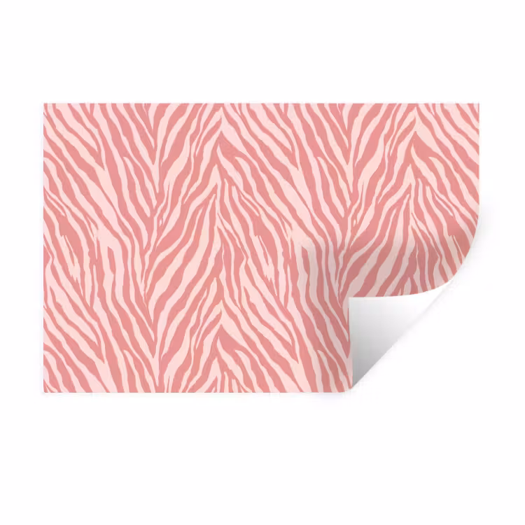 Muursticker - Zebra - Print - Roze — 1