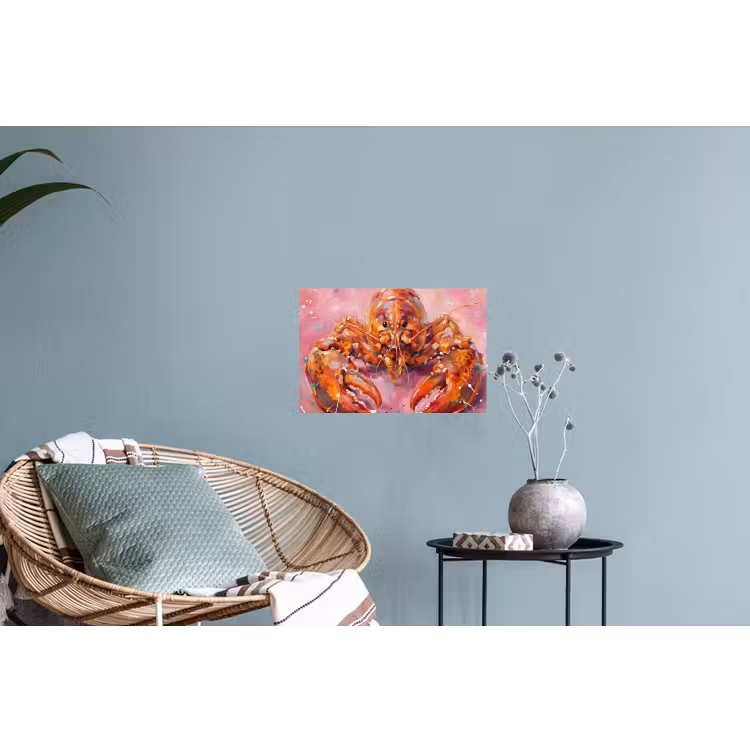 Muursticker - Zeeleven - Kreeft - Spatters - Abstract - Roze — 4