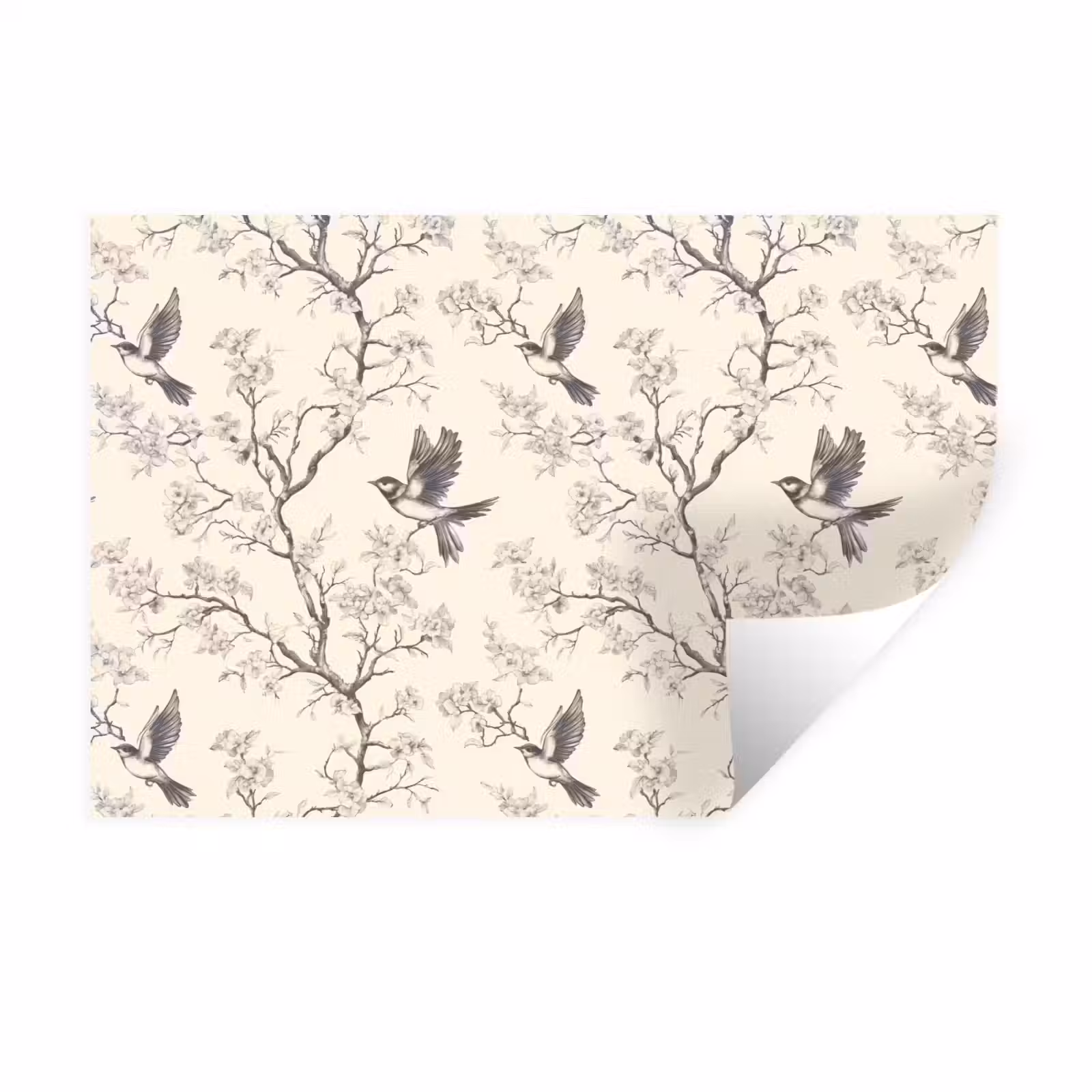 Muursticker - Takken - Vogels - Beige — 1