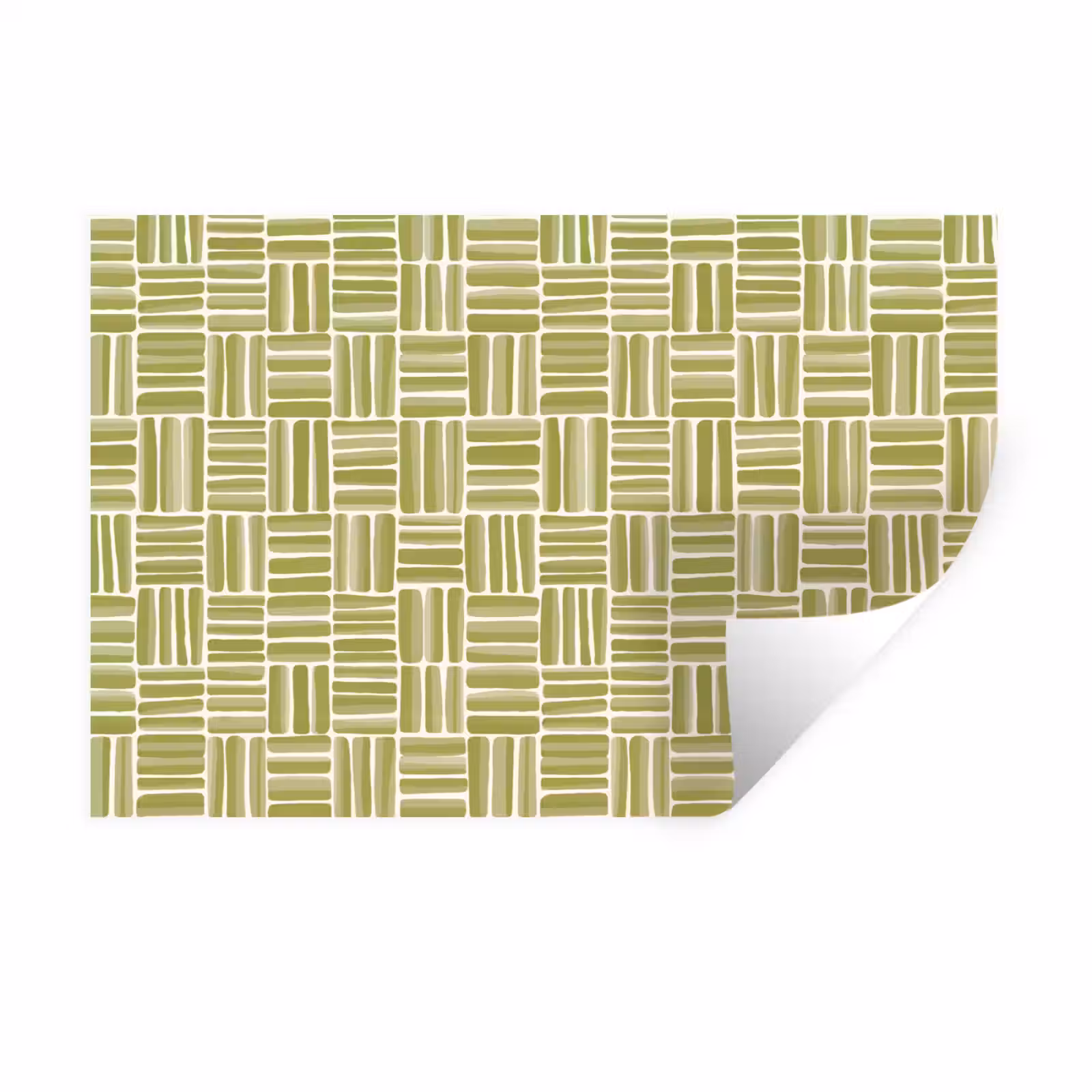 Muursticker - Vlecht - Patroon - Groen — 1