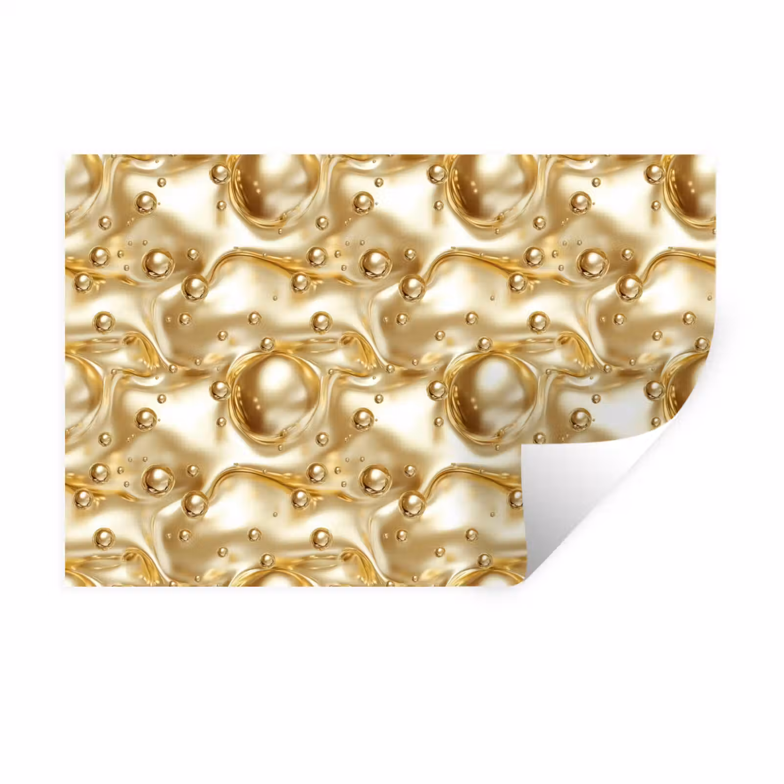 Muursticker - Vloeibaar - Druppels - Goud — 1