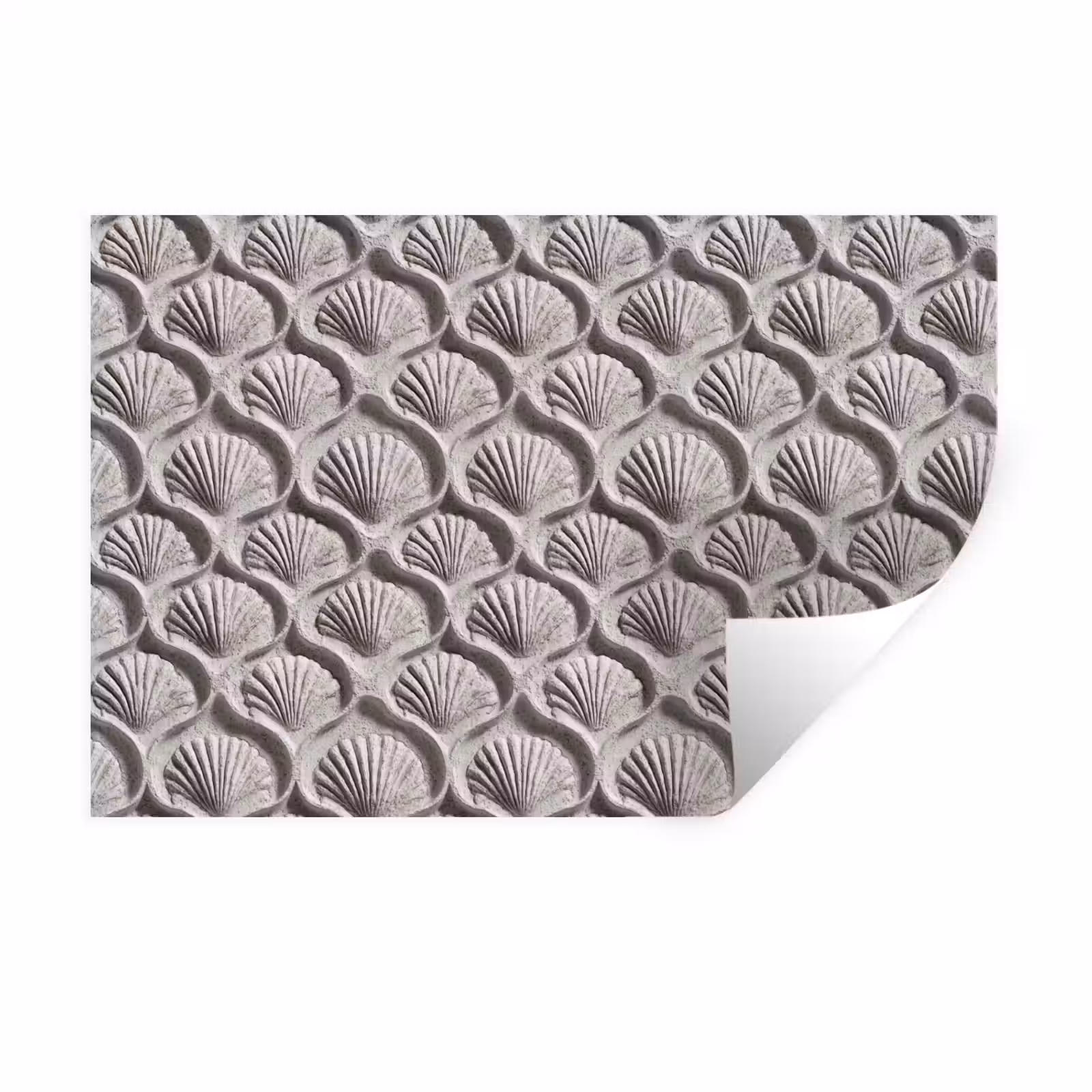 Muursticker - Zand - Schelpenvorm - Grijs — 1