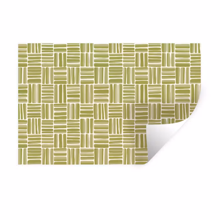 Muursticker - Vlecht - Patroon - Groen — 1
