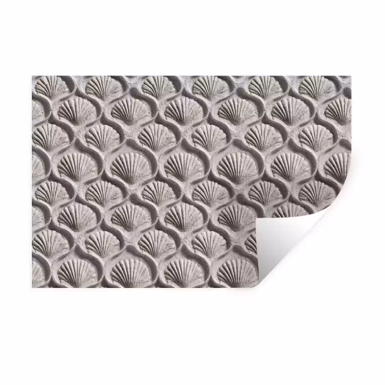 Muursticker - Zand - Schelpenvorm - Grijs — 1