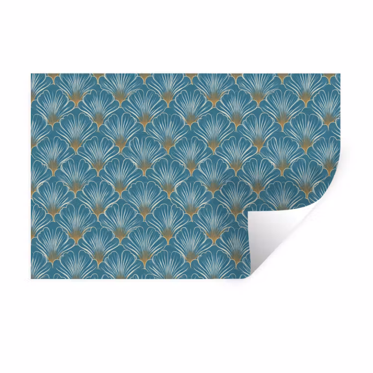 Muursticker - Symmetrisch - Patroon - Blauw — 1