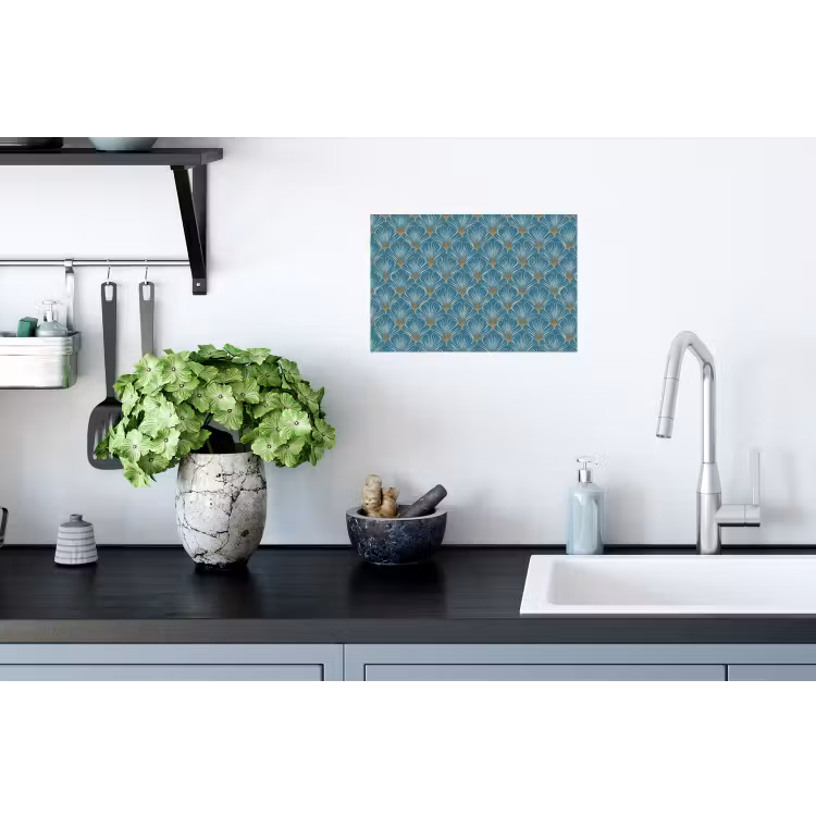 Muursticker - Symmetrisch - Patroon - Blauw — 2