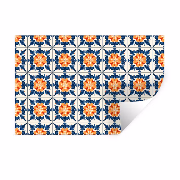 Muursticker - Traditioneel - Tegel - Oranje — 1