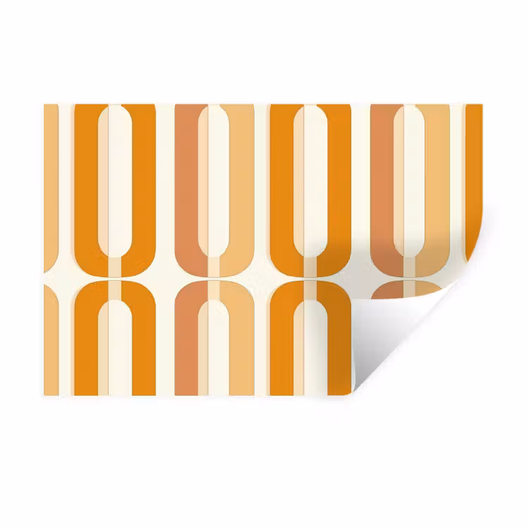 Muursticker - U-vorm - Retro - Oranje — 1