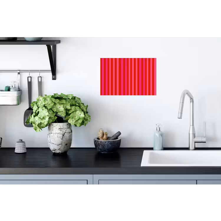 Muursticker - Verticaal - Strepen - Roze — 2