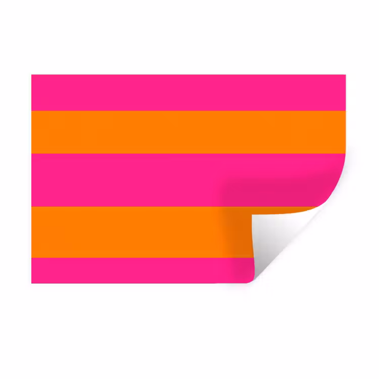Muursticker - Strepen - Horizontaal - Roze — 1
