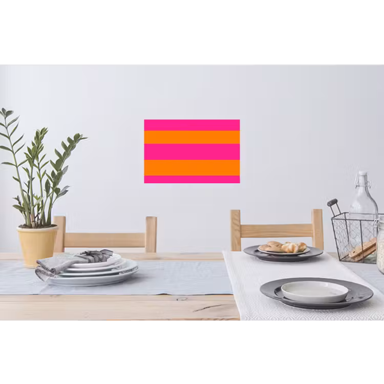 Muursticker - Strepen - Horizontaal - Roze — 3