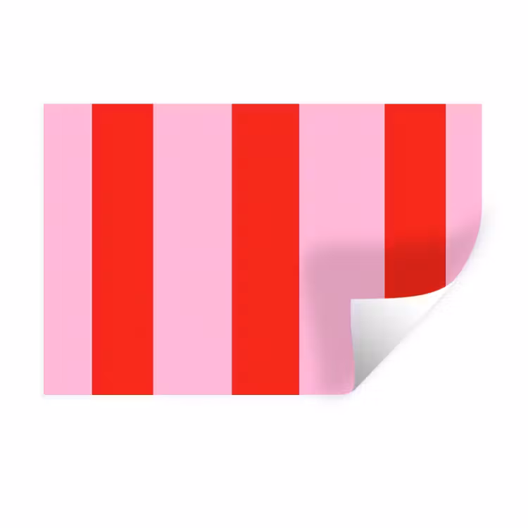 Muursticker - Strepen - Klassiek - Roze — 1