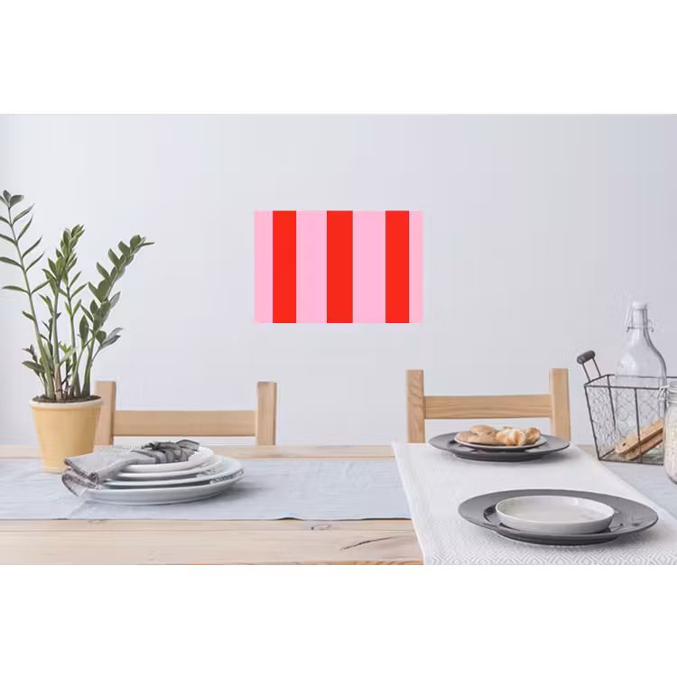 Muursticker - Strepen - Klassiek - Roze — 3