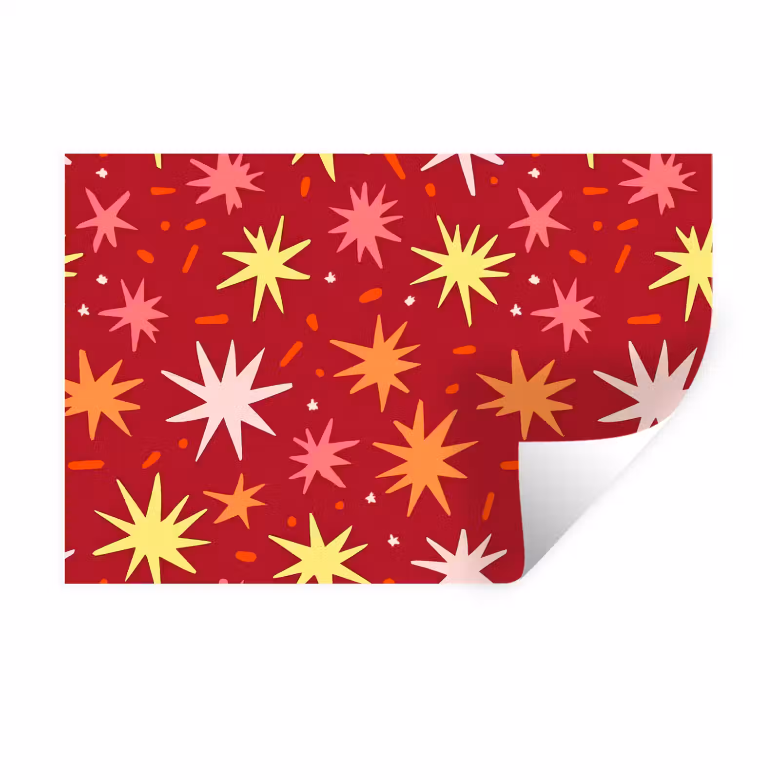 Muursticker - Sterren - Speels - Rood — 1