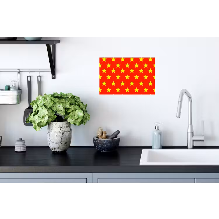 Muursticker - Ster - Patroon - Geel — 2