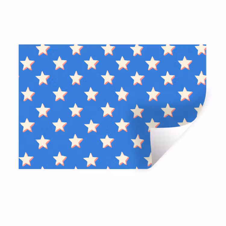 Muursticker - Sterren - Patroon - Blauw — 1