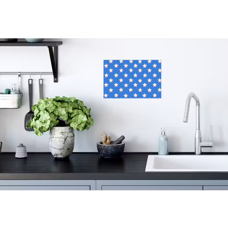 Muursticker - Sterren - Patroon - Blauw — 2