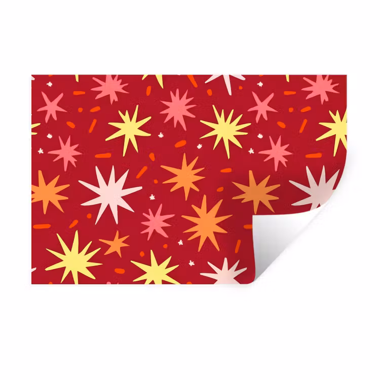 Muursticker - Sterren - Speels - Rood — 1