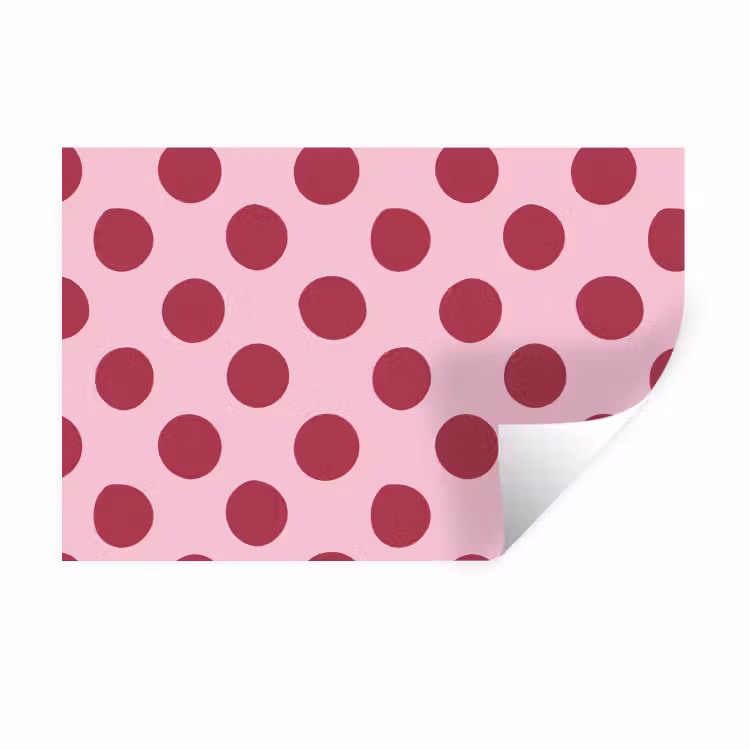 Muursticker - Stippen - Patroon - Bordeaux — 1