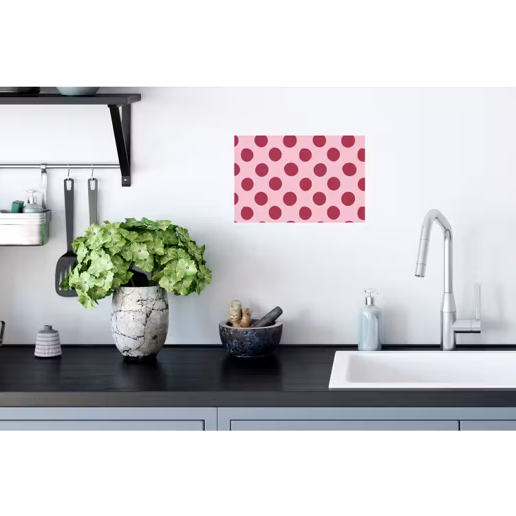 Muursticker - Stippen - Patroon - Bordeaux — 2