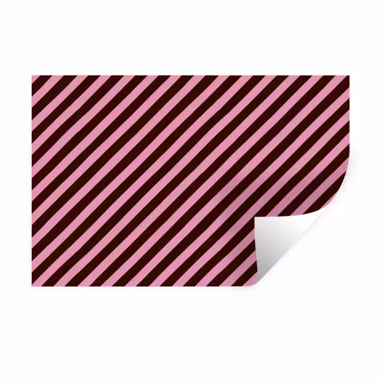Muursticker - Strepen - Roze - Bruin — 1