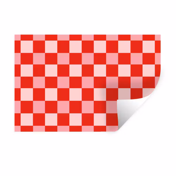 Muursticker - Vierkant - Klassiek - Rood — 1