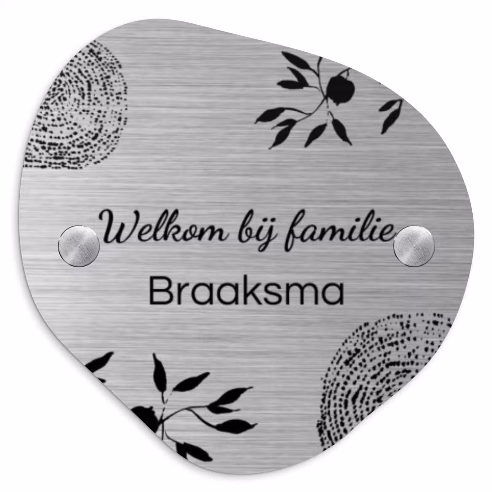 Naambordje voordeur - Organisch - Illustraties - Metaal - Sierlijk — 1