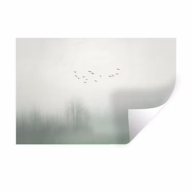 Muursticker - Vogel - Vlucht - Natuur - Minimalistisch — 1