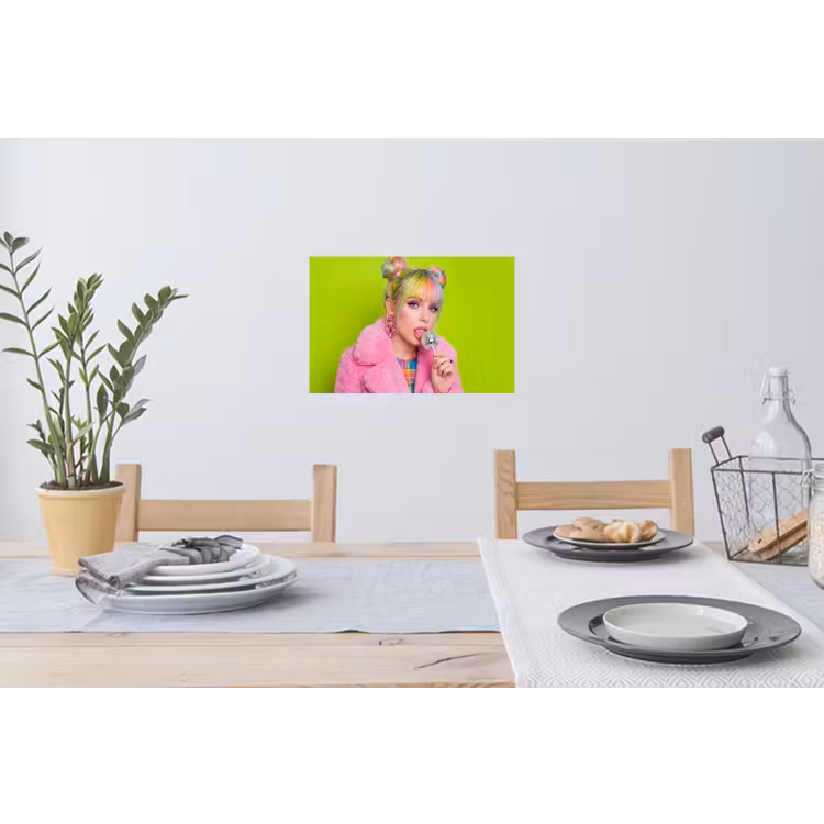 Muursticker - Vrouw - Kleurrijk haar - Pop art - Modern - Levendig — 3