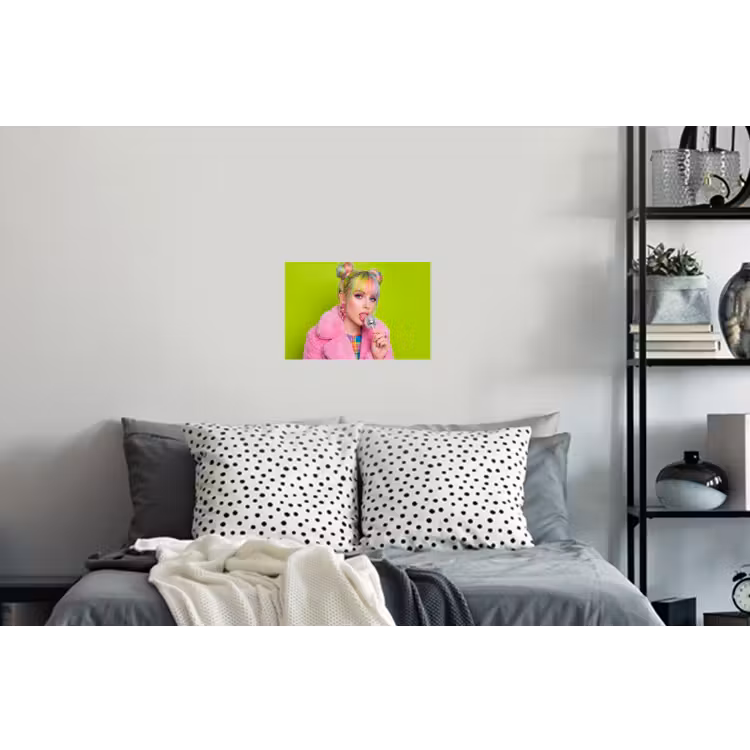 Muursticker - Vrouw - Kleurrijk haar - Pop art - Modern - Levendig — 5